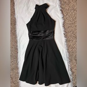 black halter dress